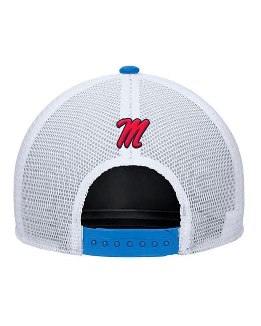 Nike Blue Ole Miss Rebels 2025 On-field Rise Trucker Adjustable Hat