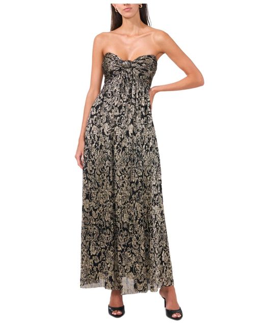 Parker The Piper Metallic print Strapless Maxi Dress Lyst