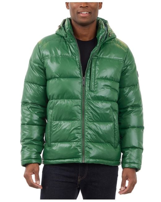 Michael Kors Green Shine Puffer Jacket for men