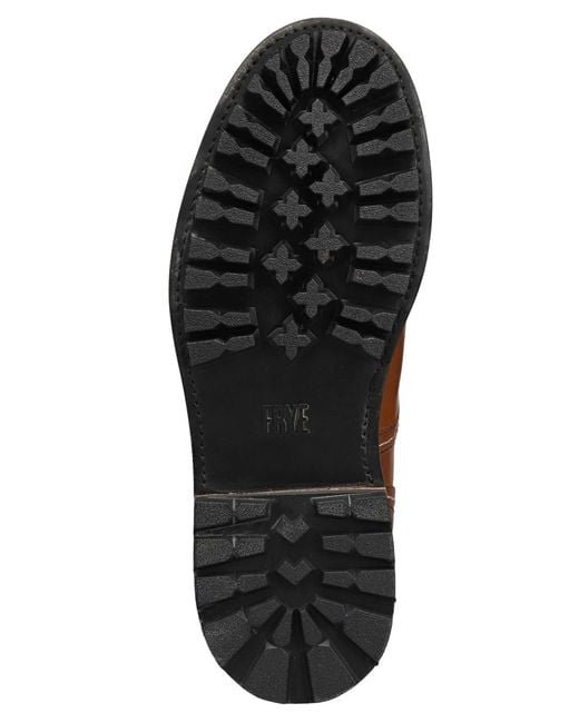 Frye Brown Hudson Round-toe Work Boots for men