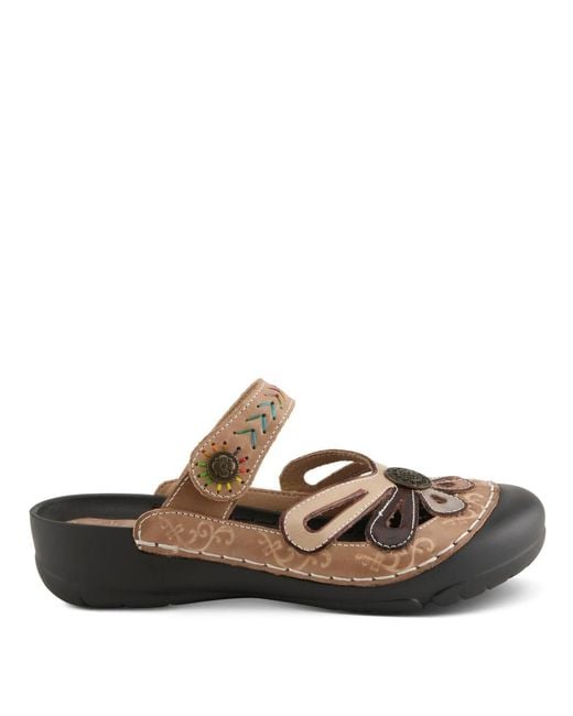 L'ARTISTE Brown Copa Backless Slip-on