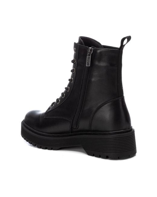 Xti Black Combat Booties By