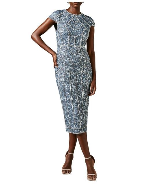 Coast Blue Embellished Pencil Dress