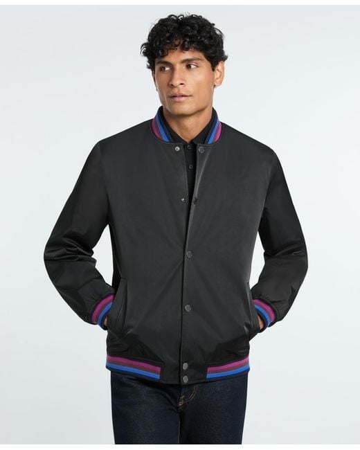 Ted Baker Black Sateen Bomber Jacket for men