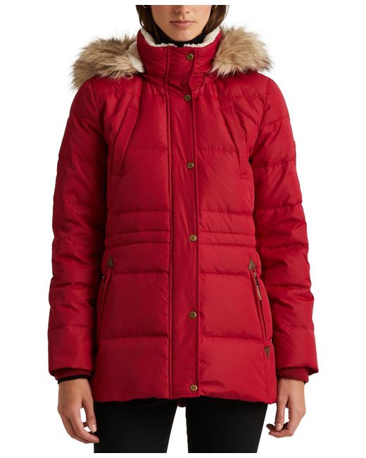 Ralph lauren womens coat with fur hood Clearance
