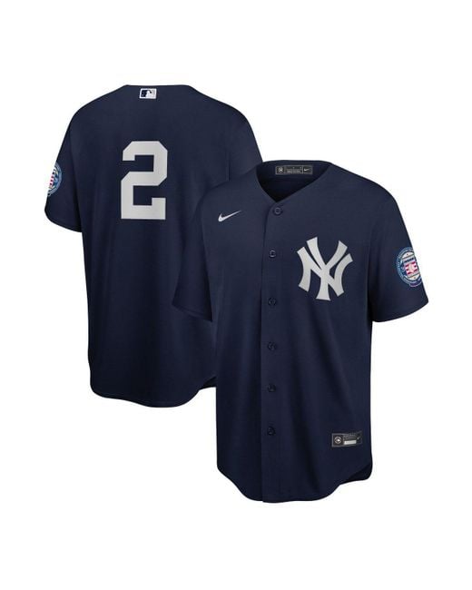 Nike Derek Jeter Navy New York Yankees 2020 Hall Of Fame Induction  Alternate Replica Player Jersey in Blue for Men