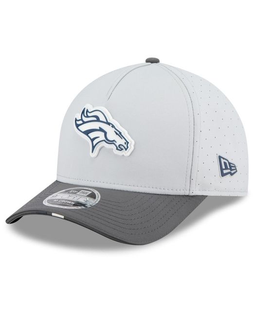 KTZ Gray/graphite Denver Broncos 2025 Nfl Training Camp A-frame 9forty Adjustable Hat for men