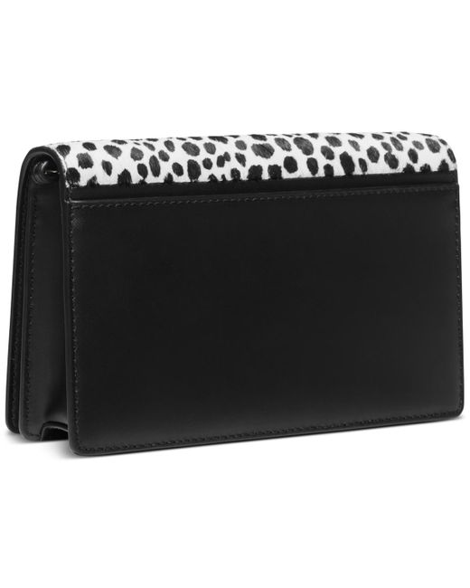 Michael Kors Black Michael Jet Set Small Calf Hair Flap Chain Crossbody