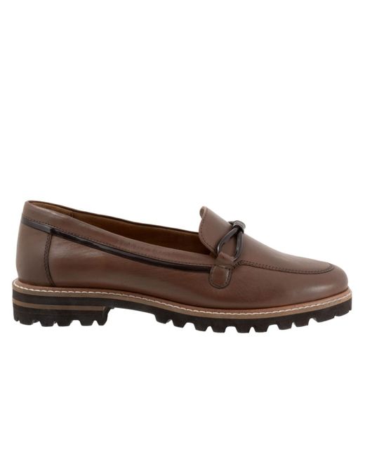 Trotters Brown Fiora Flat