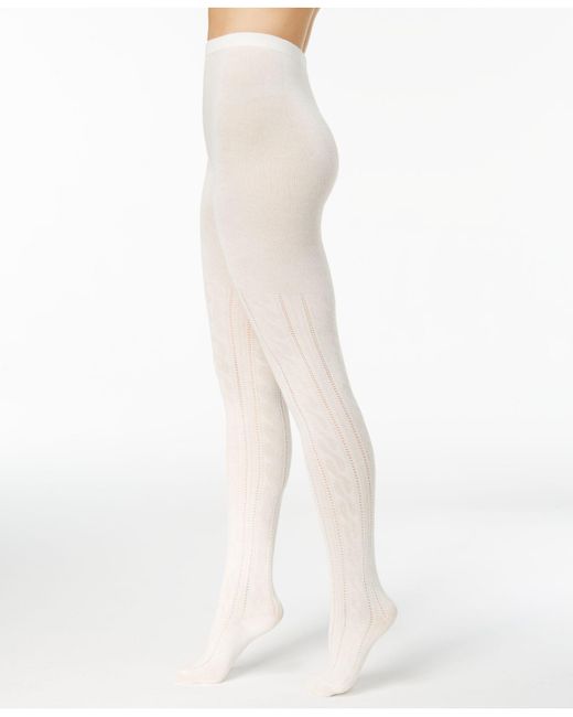 Women's Cable Sweater Tights - A New Day™ Ivory 1x/2x : Target