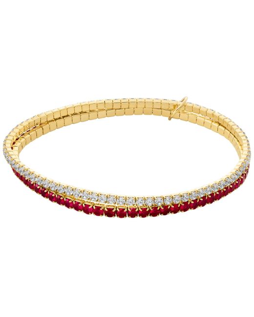 Michael Kors Metallic Tone Pave Stretch Tennis Bracelet Set