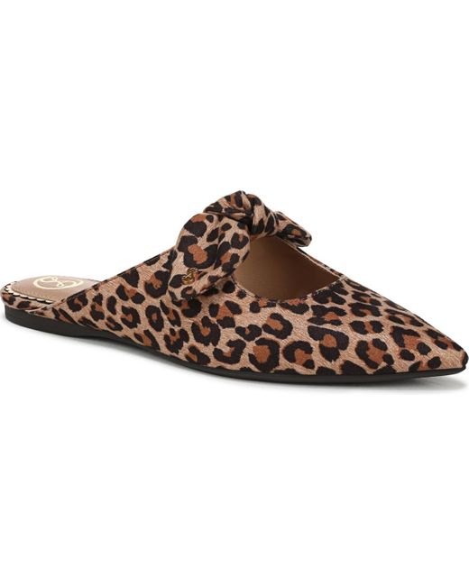 Sam & Libby Brown Marley Knotted Pointed Toe Mules