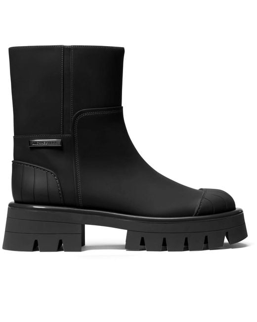 Michael Kors Black Michael Sydra Flat Round Toe Booties