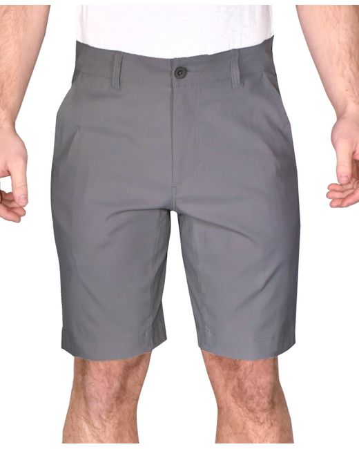 Vintage 1946 Gray Modern-fit Stretch Hybrid Performance 9" Shorts for men