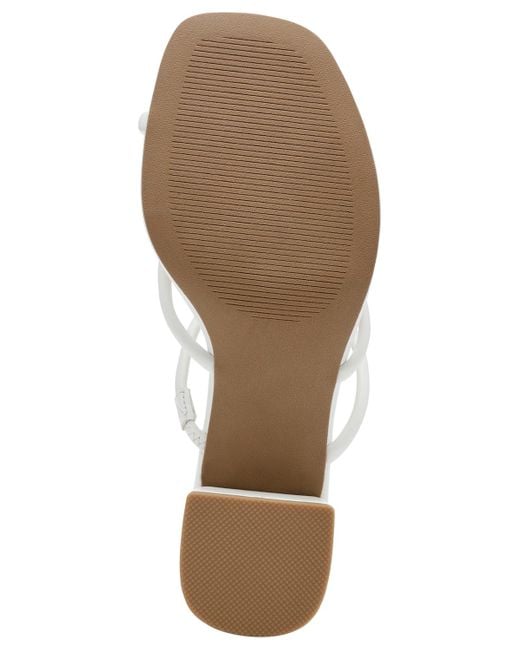 DV by Dolce Vita White Lumena Strappy Slide Block-heel Sandals