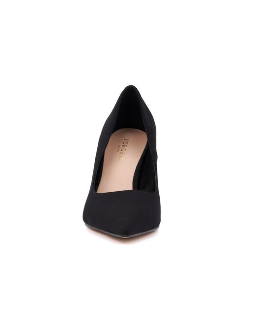 TORGEIS Blue Adena Pointed Toe Flared Heel Pump