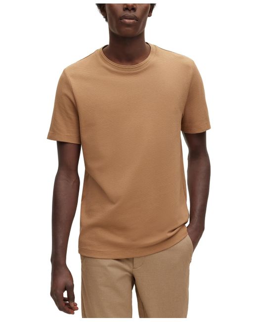 Boss Brown Boss By Cotton-blend T-shirt for men
