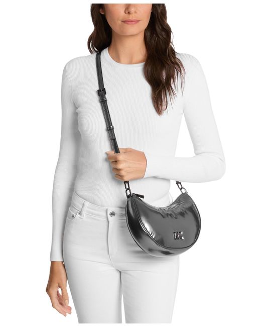 Michael Kors Gray Michael Kyla Small Convertible Pouchette Bag