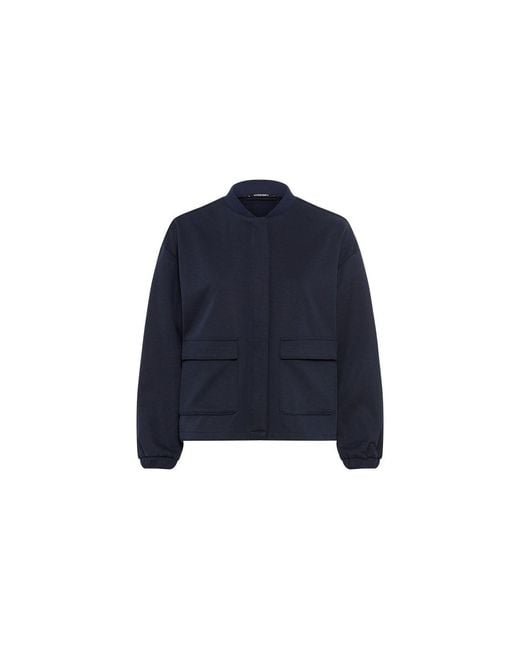 Olsen Blue Bomber Style Jacket