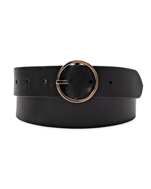 Cole Haan Black Two-in-one Center Bar Reversible Genuine Leather Belt
