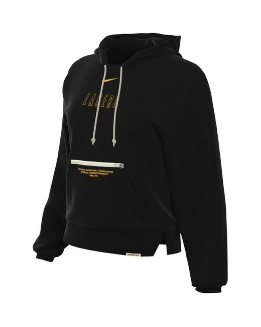 Nike Black Los Angeles Lakers Courtside Standard Issue Performance Pullover Hoodie