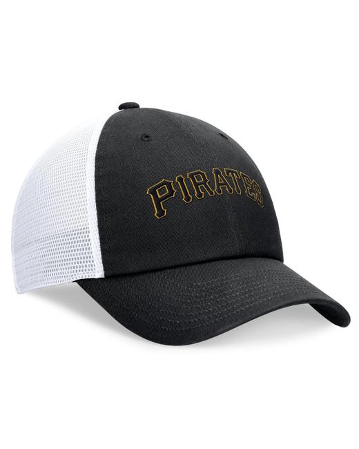 Nike Black Pittsburgh Pirates Evergreen Wordmark Trucker Adjustable Hat for men