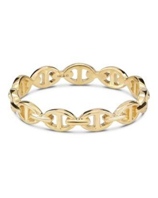 DEVATA Metallic Mariner Anchor Ring In 14k