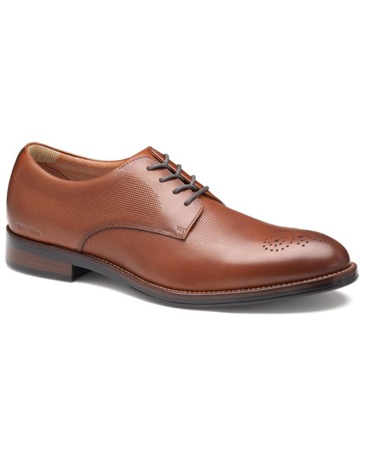 Johnston & Murphy Brown Copley Round Toe Wingtip Shoes for men