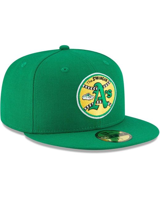 KTZ Green Oakland Athletics Cooperstown Collection Wool 59fifty Fitted Hat for men