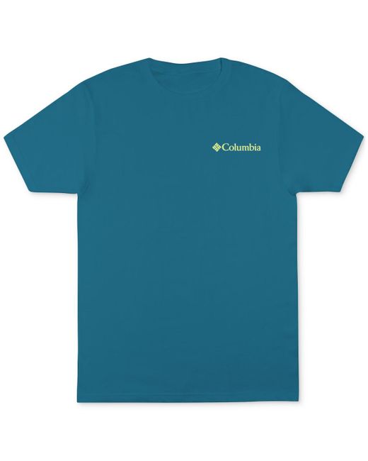 Columbia Blue Diamond Logo Graphic T-shirt for men