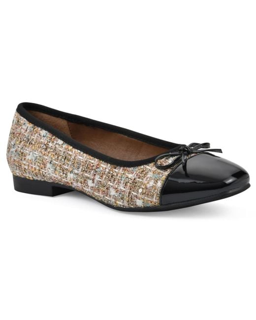 White Mountain Black Bocci Ballet Flat