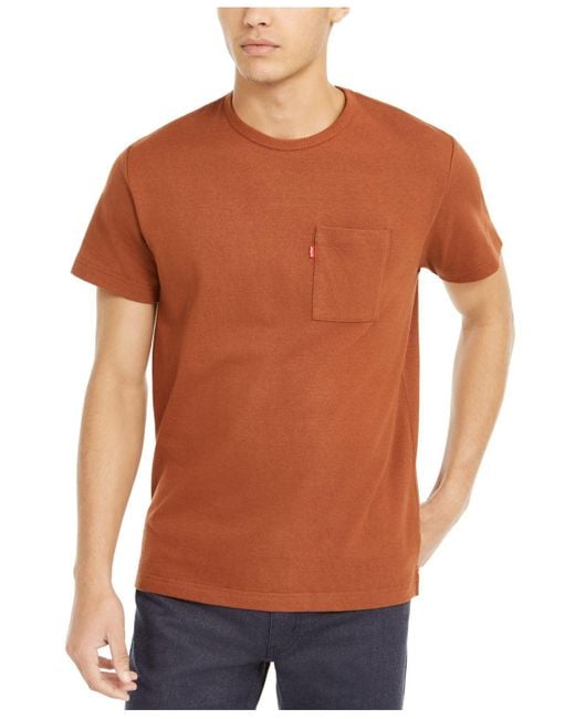 Levi's Heavyweight Pocket T-shirt in Brown for Men | Lyst