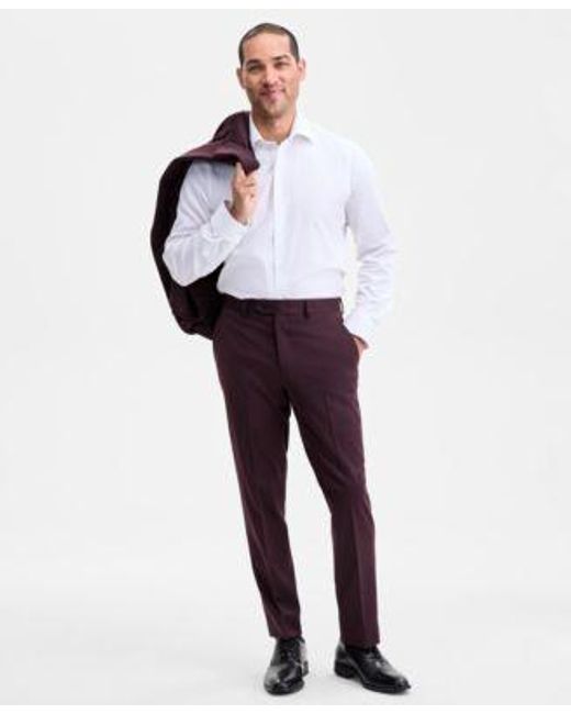 BarIII Men's Brown Slim Fit Satin Suit Separates Exclusively At Macys