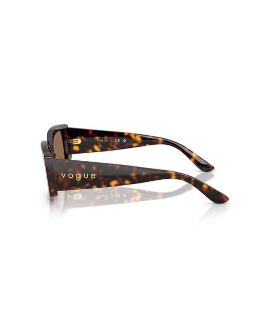 Vogue Eyewear Brown Rectangle Sunglasses