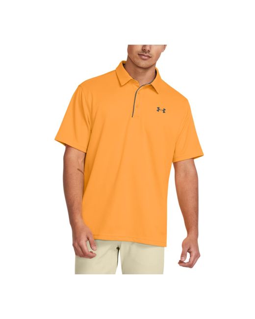 Under Armour Orange Tech Polo T-shirt for men