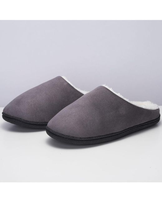 Alpine Swiss Black Memory Foam Clog Slippers Indoor Comfort Slip On House Shoes for men