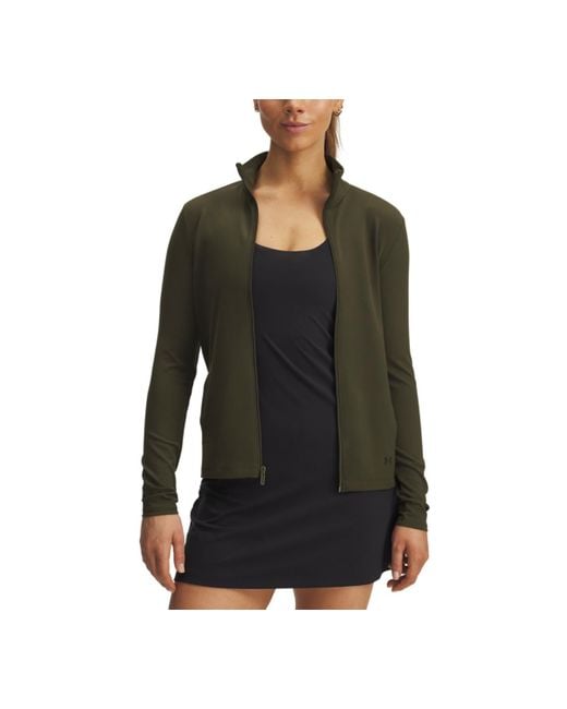 Under Armour Black Motion Zippered Mock-neck Jacket