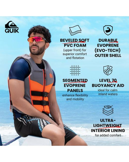 Quiksilver Gray Life Vest for men