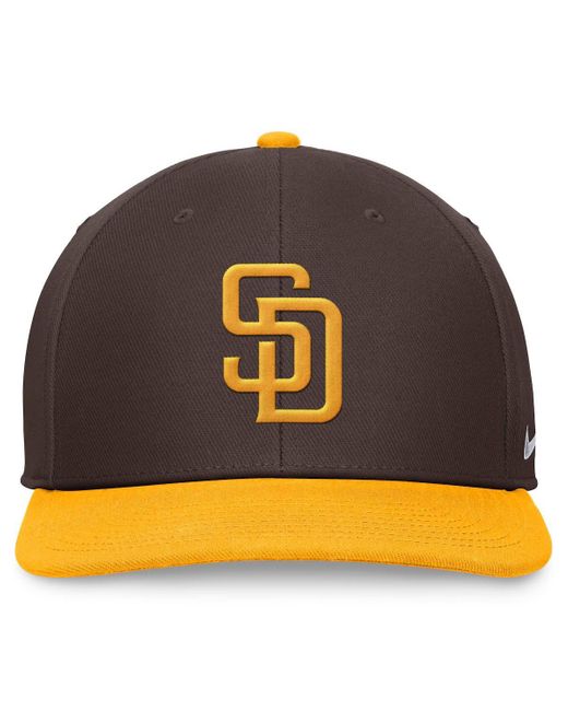 Nike Multicolor Brown/gold San Diego Padres Evergreen Two-tone Snapback Hat for men