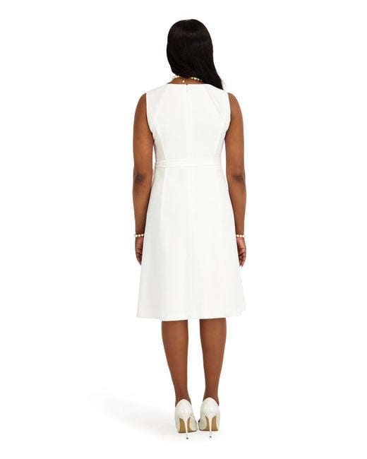 Kasper White Contrast Seam