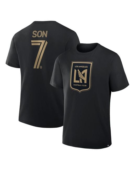 Fanatics Black Son Heung-min Lafc Name Number T-shirt for men