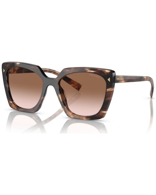 Prada Brown Signature Square Sunglasses