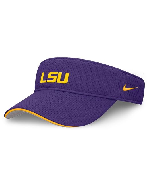 Nike Purple And Lsu Tigers 2025 Dugout Softball Ace Performance Adjustable Visor Hat