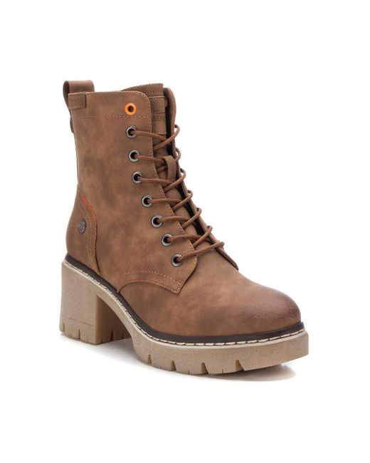 Xti Lace-up Boots By in Brown | Lyst