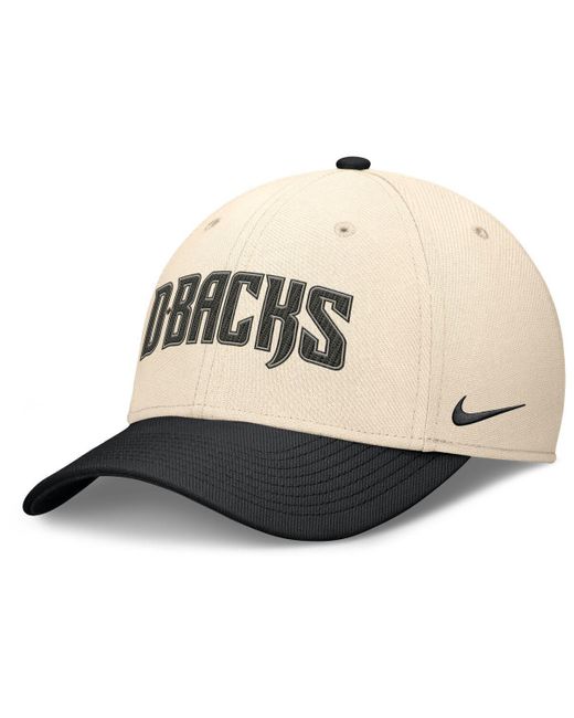 Nike Natural/black Arizona Diamondbacks Statement Rise Performance Flex Hat for men