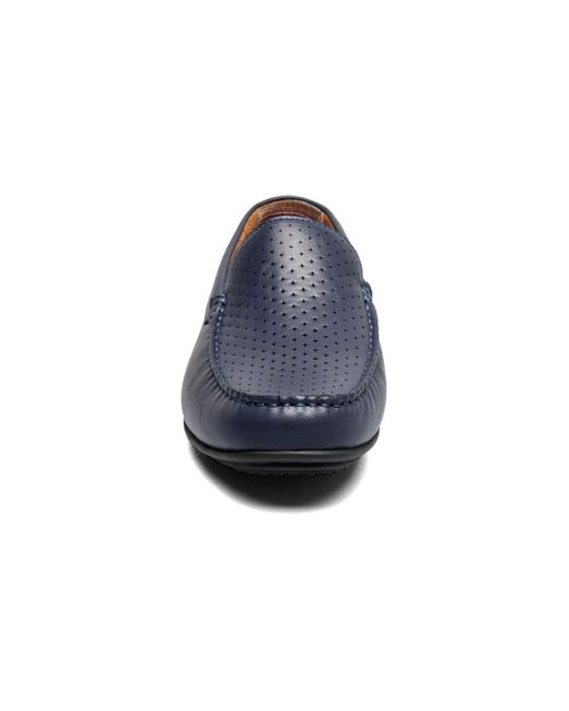 Stacy Adams Blue Conroy Perfed Slip On Shoe for men