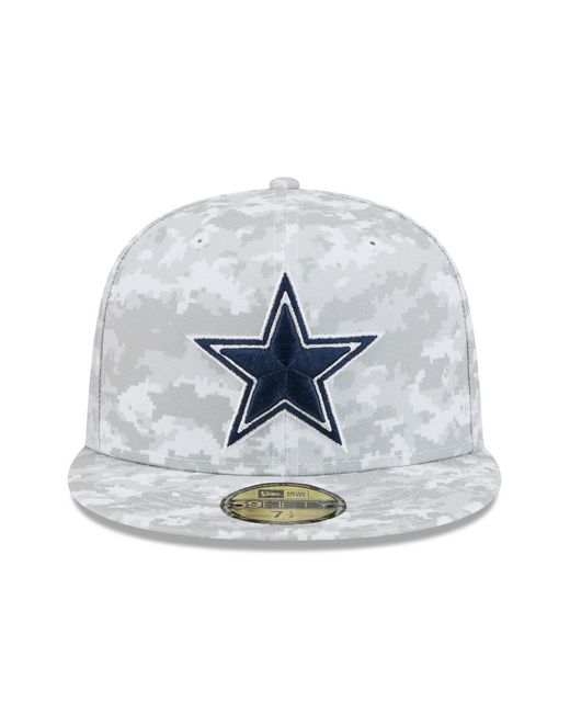 KTZ Blue Dallas Cowboys 2025 Salute To Service Fan Pack 59fifty Fitted Hat for men