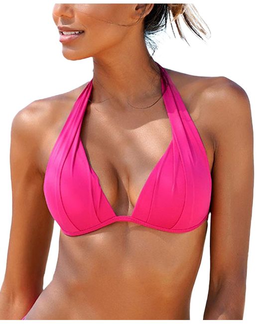 Lascana Pink Halter Push Up Bikini Swimsuit Top