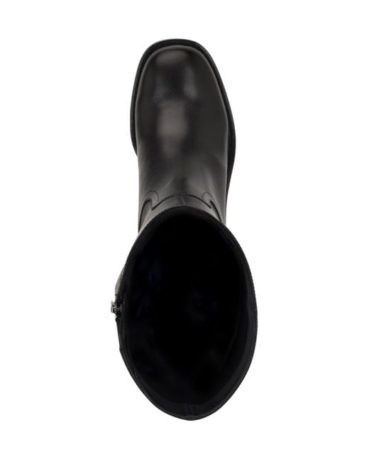Nine West Black Broklyn Tall Leather Block Heel Boots