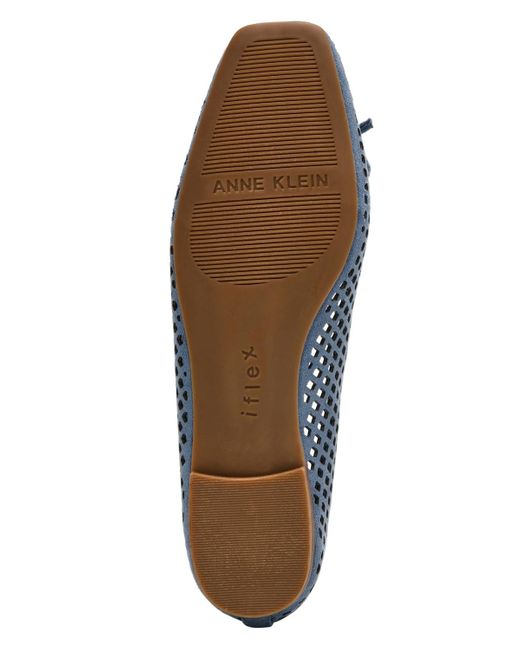 Anne Klein Blue Aspen-p Snip Toe Ballet Flats